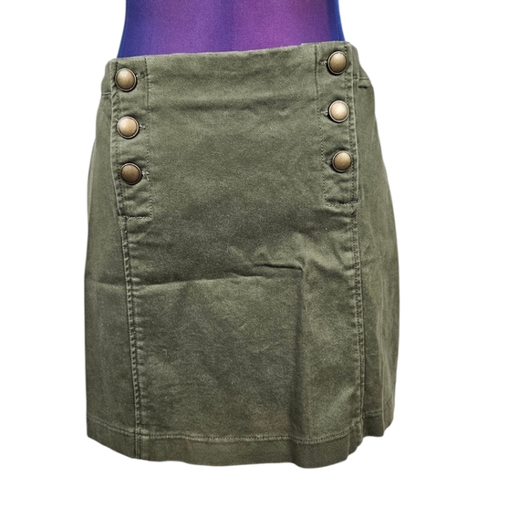 NWT Abercrombie & Fitch Olive Y2K Sailor Cotton Jean Skirt Size 0 Women's H57‎ - Picture 10 of 11